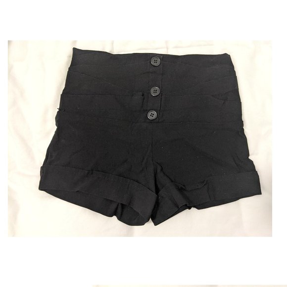 XS Black Dress Short Shorts - Picture 1 of 1
